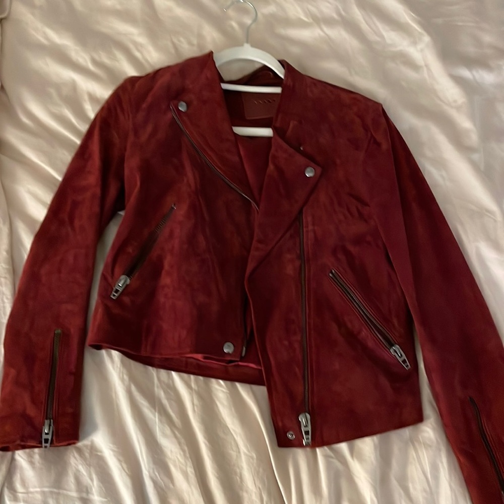 Blank nyc red suede jacket